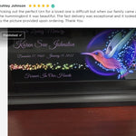 Hummingbird Stars Braille Cremation Urn