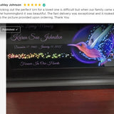 Hummingbird Stars Braille Cremation Urn