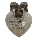 Angel Weeping on My Heart Adult Cremation Urn - Free Engraved Heart Plate