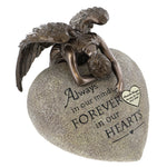 Angel Weeping on My Heart Adult Cremation Urn - Free Engraved Heart Plate