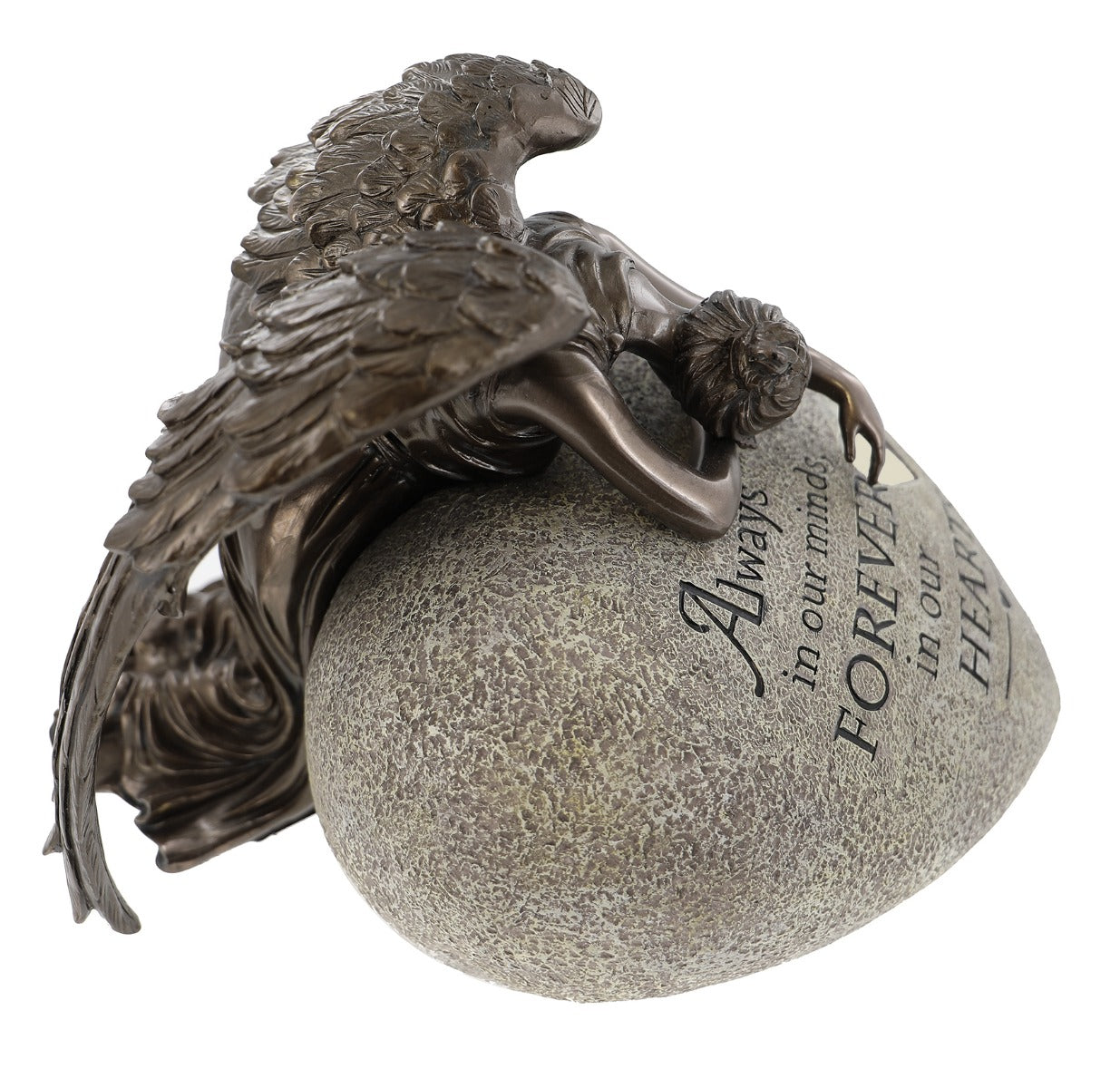 Angel Weeping on My Heart Adult Cremation Urn - Free Engraved Heart Plate