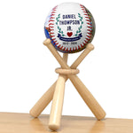 Photo Baseball Oak Youth Cremation Urn - Unique Baseball Bats Stand