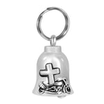 Cross Motorcycle Bell Ash Urn - Engraving Available