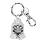 Marijuana Smokin Motorcycle Bell Key Chain Ash Urn - Engraving Available