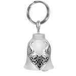 Love Wings Motorcycle Bell Key Chain Ash Urn - Engraving Available
