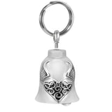 Love Wings Motorcycle Bell Key Chain Ash Urn - Engraving Available