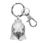 Love Wings Motorcycle Bell Key Chain Ash Urn - Engraving Available