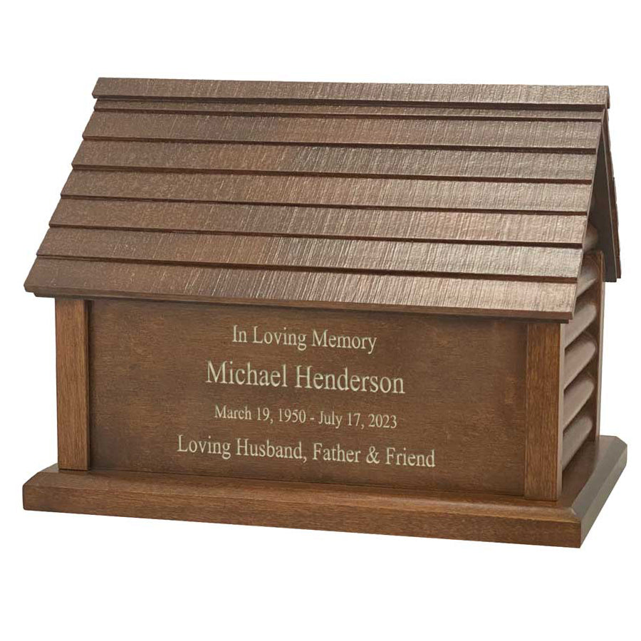 Log Cabin Cremation Adult Urn