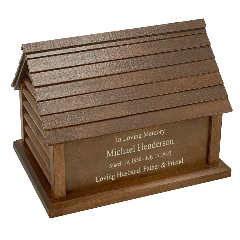 Log Cabin Cremation Adult Urn