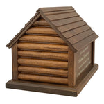Log Cabin Cremation Adult Urn