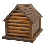 Log Cabin Companion Urn For Two People - Unique Country Urn - Vault Option