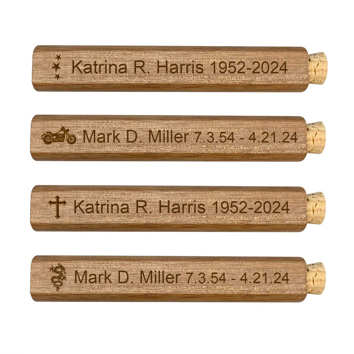 Wood Scattering or Keepsake Ashes Tube - Handmade - Engraving Option