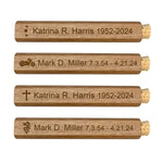 Wood Scattering or Keepsake Ashes Tube - Handmade - Engraving Option