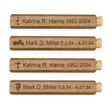 Wood Scattering or Keepsake Ashes Tube - Handmade - Engraving Option