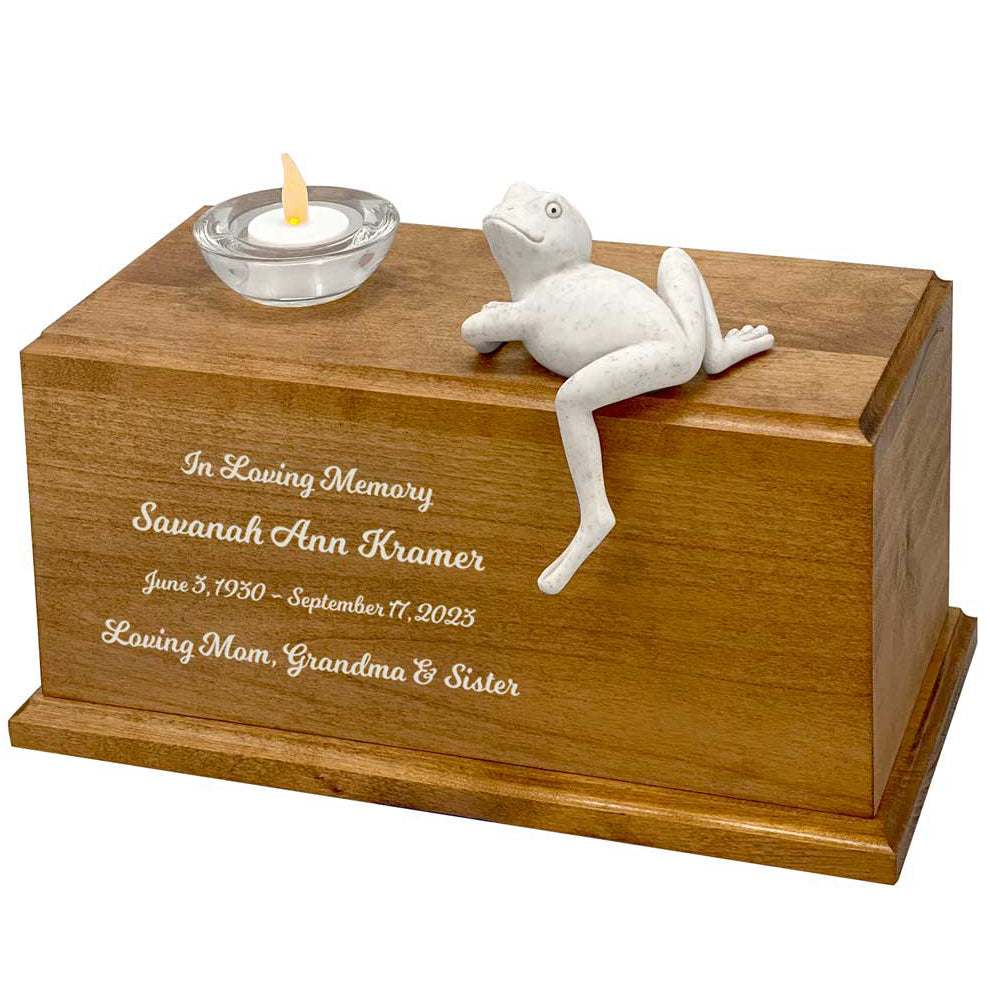 Whimsical Frog Adult Cremation Urn