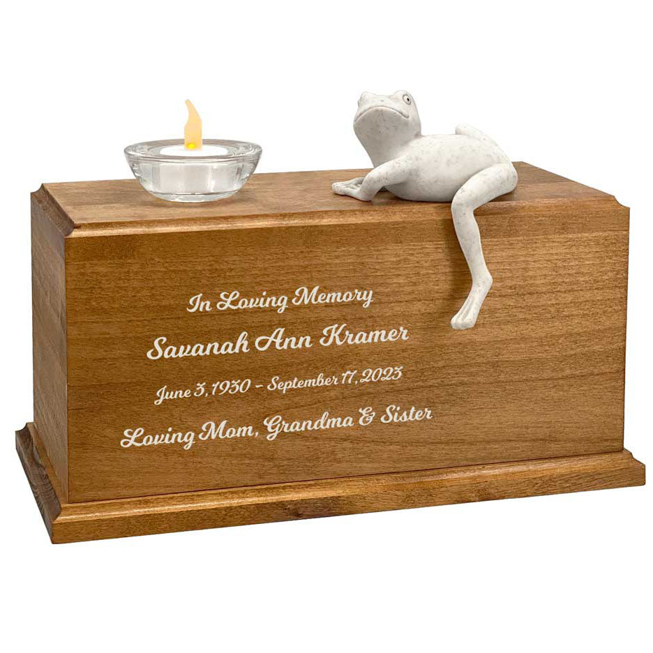 Whimsical Frog Adult Cremation Urn