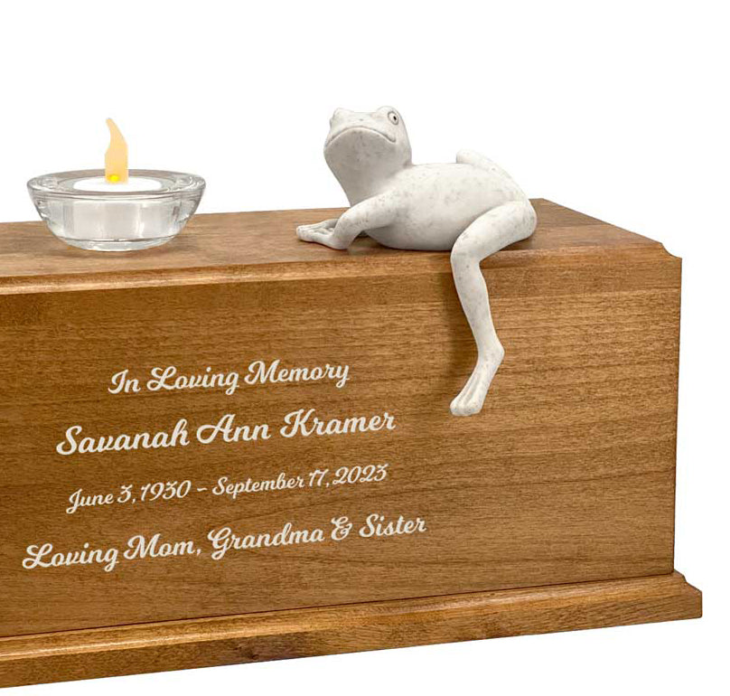 Whimsical Frog Adult Cremation Urn