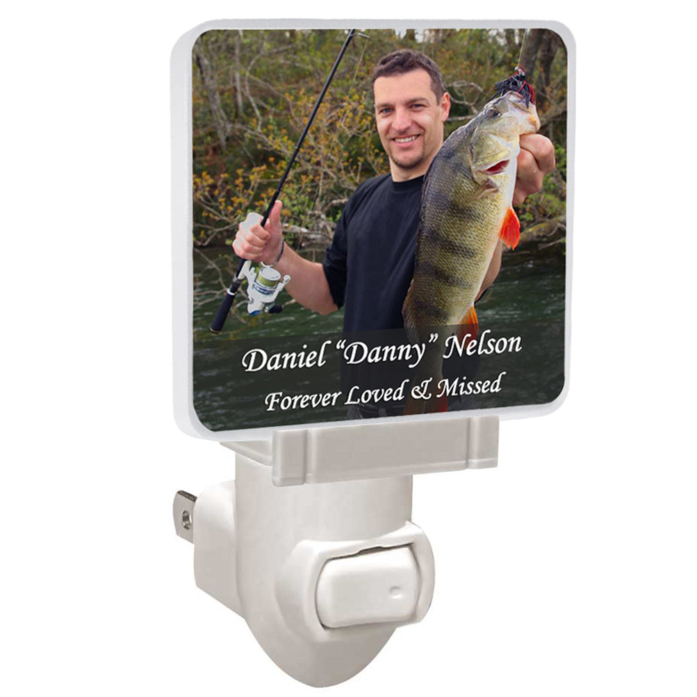 Memorial Photo Night Light - 2 Lines of Personalization