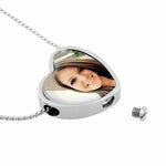 Color Photo Slider Heart Urn Pendant - Love Charms Option