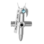 Not Forgotten Crossed Bullets Ash Urn - Love Charms® Engraving Option