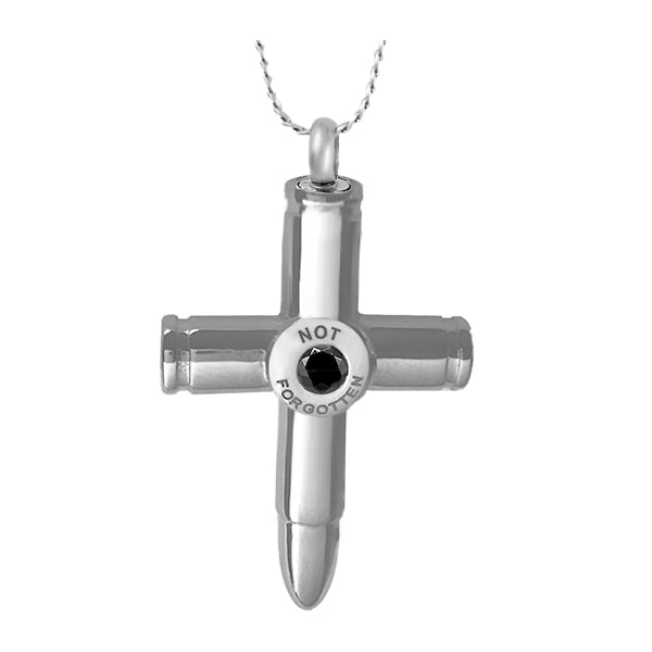 Not Forgotten Crossed Bullets Ash Urn - Love Charms® Engraving Option