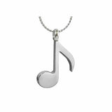 Music Note Quaver Pendant Ash Urn - Love Charms Option