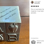 Nursery Block Pewter Urn