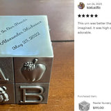 Nursery Block Pewter Urn