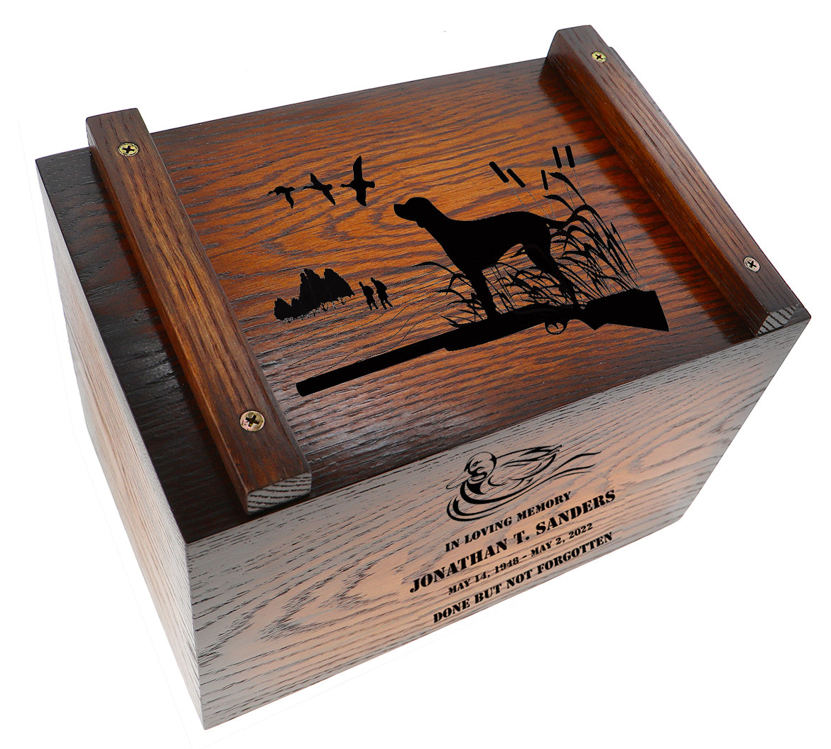 Rodeo Deer & Duck Hunter Ammo Box Cremation Urn - Made in USA