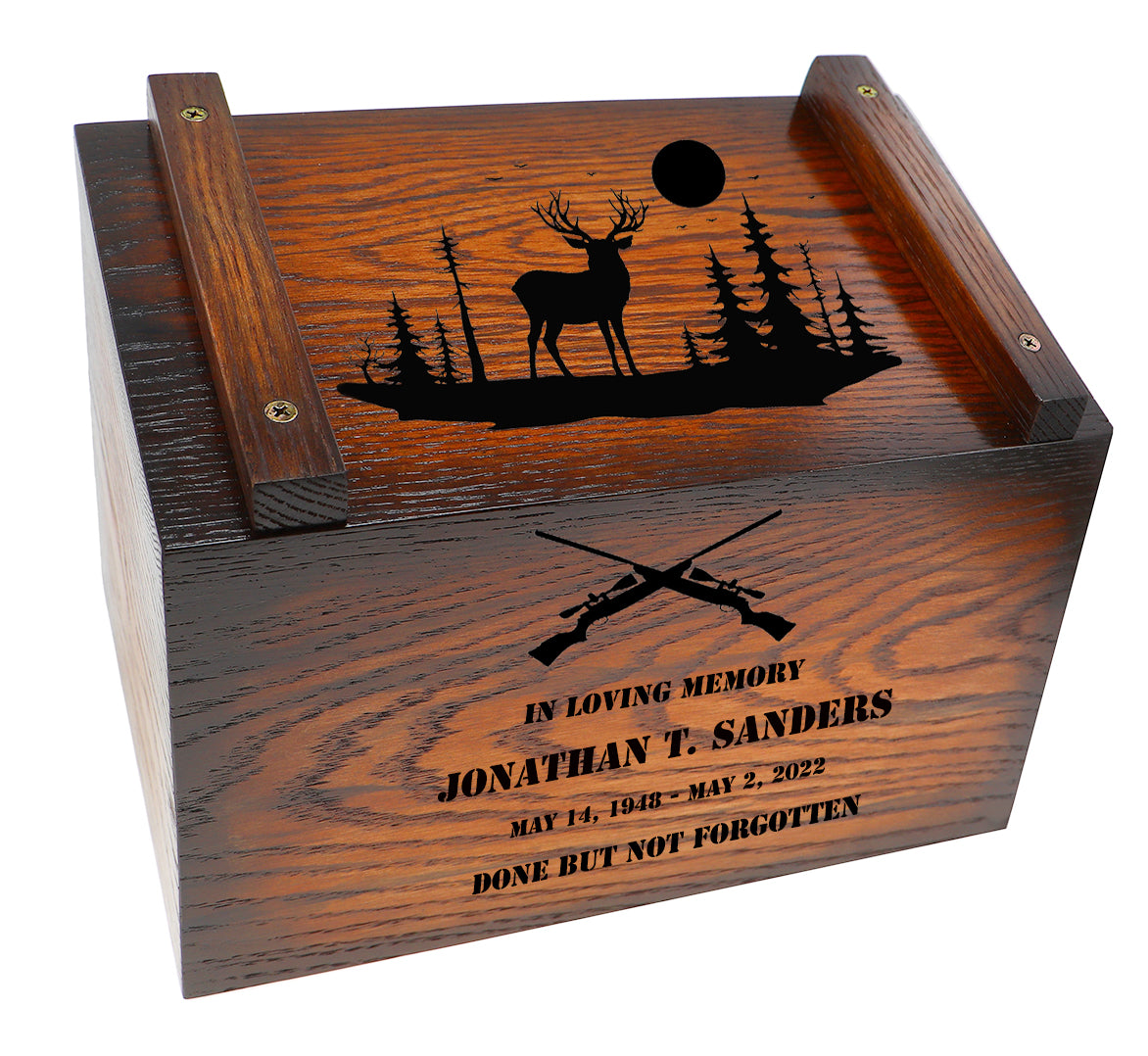Rodeo Deer & Duck Hunter Ammo Box Cremation Urn - Made in USA