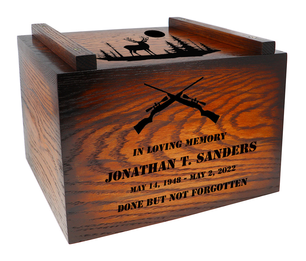 Rodeo Deer & Duck Hunter Ammo Box Cremation Urn - Made in USA