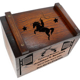 Rodeo Deer & Duck Hunter Ammo Box Cremation Urn - Made in USA