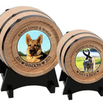Pet Oak Barrel Urn - Small or Large Dog or Cat Urns
