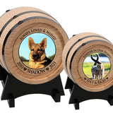 Pet Oak Barrel Urn - Small or Large Dog or Cat Urns
