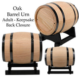 Sunny Vineyard Adult or Keepsake Oak Barrel Urn