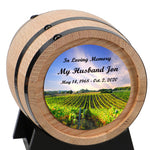 Sunny Vineyard Adult or Keepsake Oak Barrel Urn