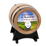Sunny Vineyard Adult or Keepsake Oak Barrel Urn