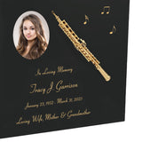 Oboe Wood Adult Cremation Urn - Miniature Oboe - Photo Option