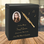 Oboe Wood Adult Cremation Urn - Miniature Oboe - Photo Option