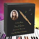 Oboe Wood Adult Cremation Urn - Miniature Oboe - Photo Option