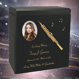 Oboe Wood Adult Cremation Urn - Miniature Oboe - Photo Option