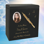 Oboe Wood Adult Cremation Urn - Miniature Oboe - Photo Option