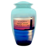 Ocean Lighthouse Adult Cremation Urn - Tribute Wreath™ - Pro Sand Carved Engraving