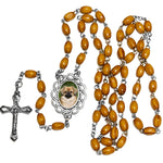 Olivewood Photo Rosary Necklace Urn