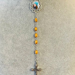 Olivewood Photo Rosary Necklace Urn
