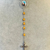 Olivewood Photo Rosary Necklace Urn