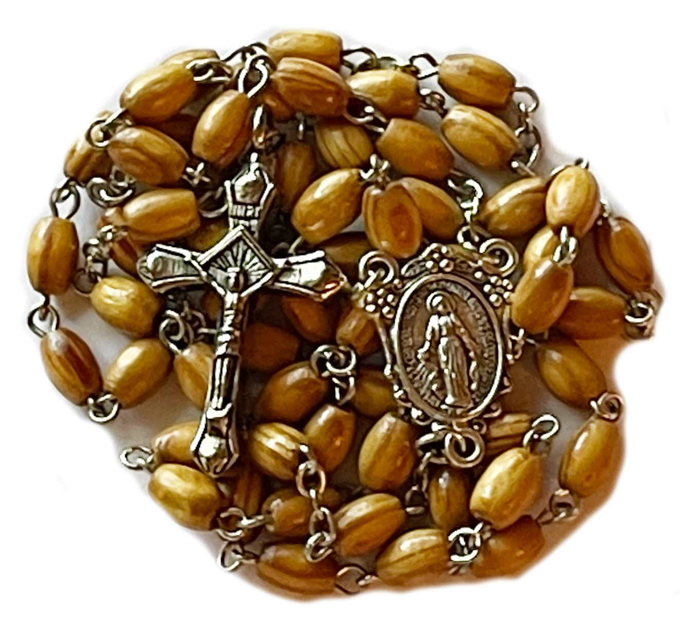 Olivewood Rosary Necklace Urn