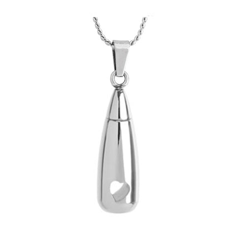 Open Heart Teardrop Keepsake Urn - Love Charms Option