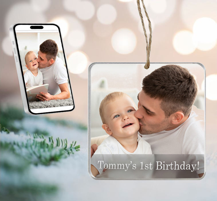 Personalized Photo Ornament - Photo & Imprinting