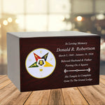 Masonic & OES Emblem Wood Cremation Urns - Free Laser Engraving